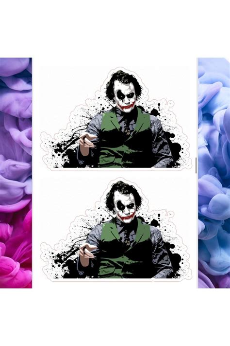 sticker Motosiklet Kask Araç Arka Cam Laptop Telefon Oturan Joker 2 li