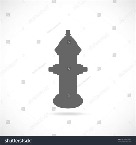 Illustration Fire Hydrant Silhouette Isolated On Stock Vector Royalty