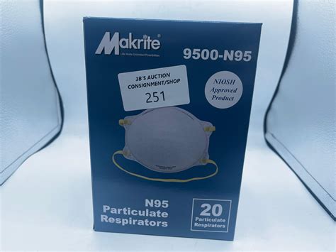 Lot - Makrite N95 Particulate Respirators (20pc)