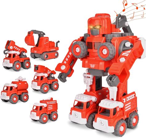 Amazon Doahurry Fire Truck Toy Take Apart Robot Transformers Toys