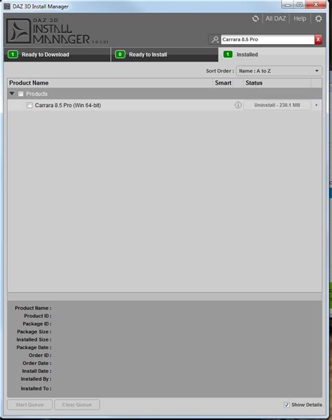 How To Install Carrara 85 Pro With Install Manager Daz 3d Help Center
