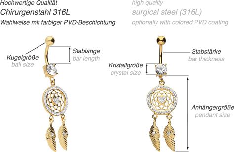 Chirurgenstahl Bananabell Mit Brass Design Traumf Nger Herz