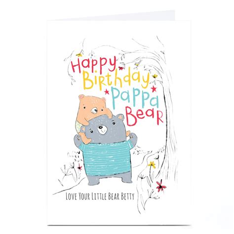 Buy Personalised Emma Valenghi Birthday Card Pappa Bear For Gbp 229