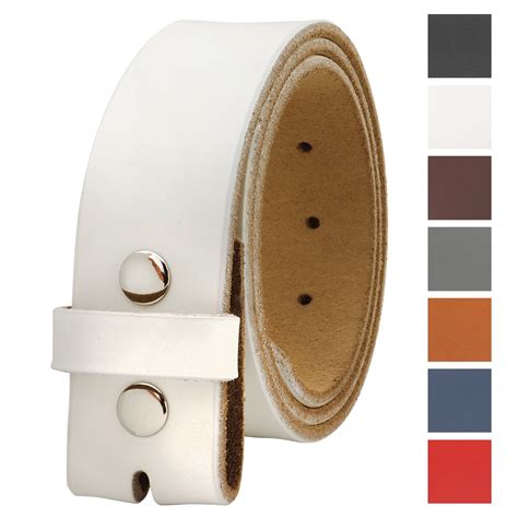 Falari Replacement Genuine Leather Belt Strap Without Buckle Snap On