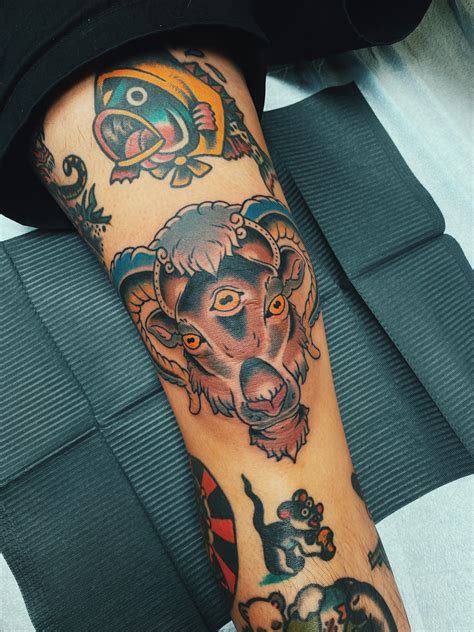 tattoo ram skull 9