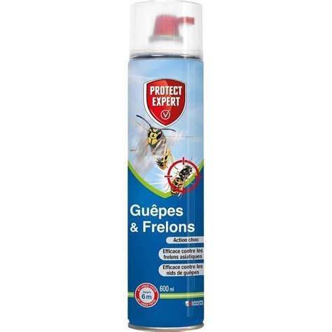 Aérosol Guêpes Frelons 600 Ml Mousse Et Jet Longue Portée