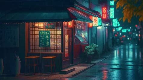 Japan lofi rain vibes, calm rain video | Stock Video | Pond5