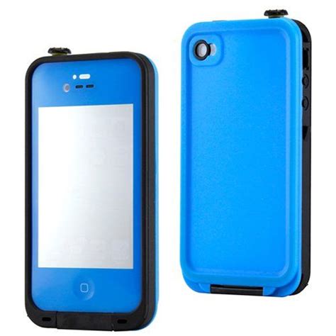 cool Waterproof iPhone 4 Case | GEARONIC Blue Waterproof Shockproof Full Body Skin Case Cover ...