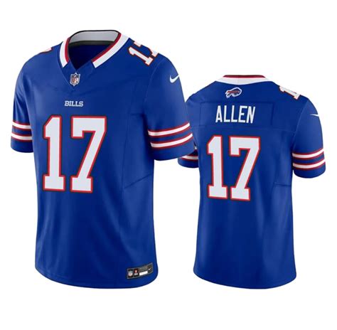 Mens Buffalo Bills 17 Josh Allen Blue 2023 Fuse Vapor Untouchable