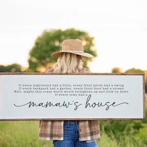 Mamaw's House Wood Sign, Family Room Wall Art, Bedroom Wall Art, Country Song Lyrics ...