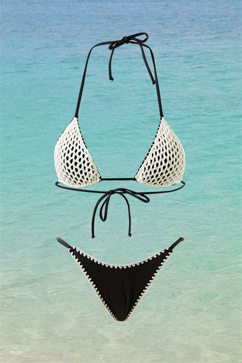 Micro Crochet Slider Triangle Bikini Top