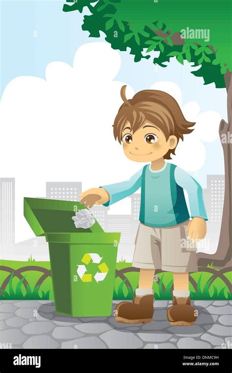 Cartoon Boy Recycling High Resolution Stock Photography and Images - Alamy