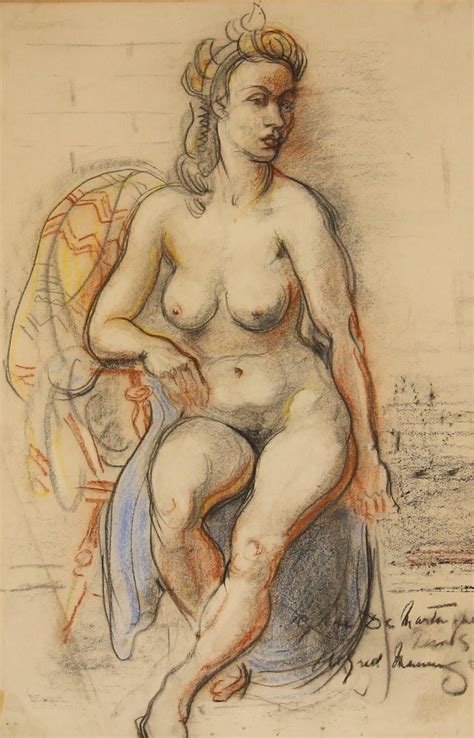 Sir Alfred James Munnings Study Of A Seated Female Nude MutualArt