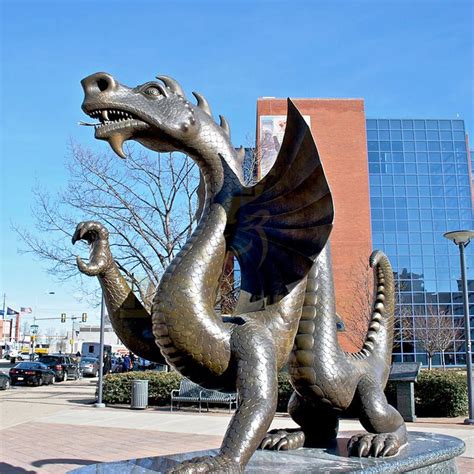 bronze metal dragon sculpture garden sculptures