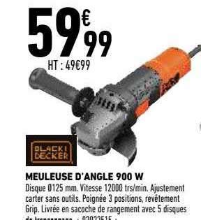 Promo Meuleuse D Angle 900 W Black Decker Chez Brico Cash ICatalogue Fr