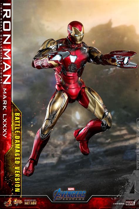 Hot Toys MMS543D33 Avengers Endgame 1 6 Iron Man Mark LXXXV Battle Damaged Version