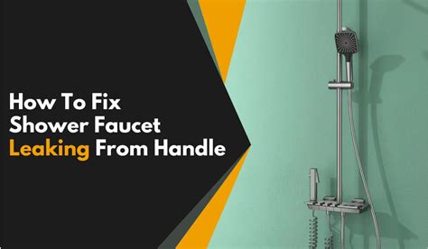 How To Fix Shower Faucet Leaking From Handle An All In One Guide