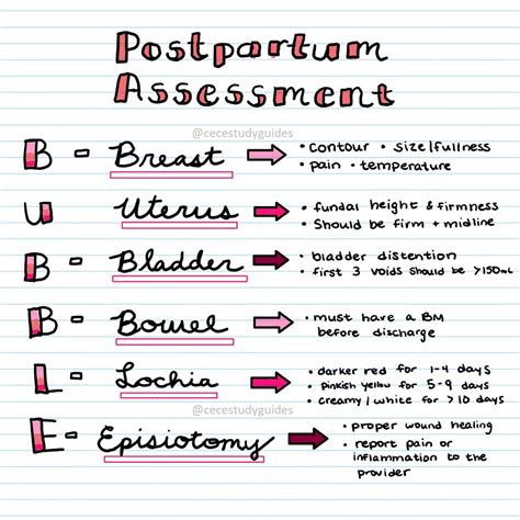 Postpartum Assessment Nursing School Notes Nursing School Tips