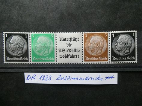 Deutsches Reich 1933 Zusammendrucke Postfrisch Rar Kaufen Auf Ricardo