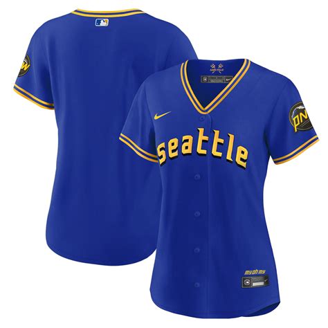 team womens seattle mariners  city connect gold fan  royal