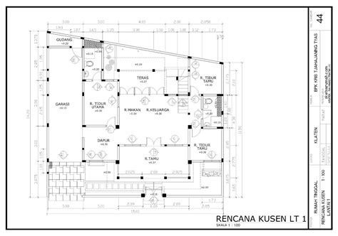 denah rencana peletakan kusen  detail kusen jurnal arsitektur