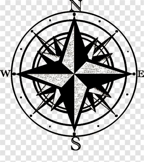 North Points Of The Compass Clip Art Line Transparent Png