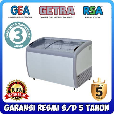 Jual FREEZER GEA SD 360BY KACA FREEZER 2 PINTU GESER SLIDING CURVE