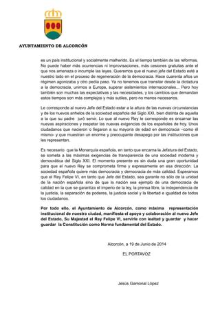 Declaracion Rey Felipe Vi Pdf