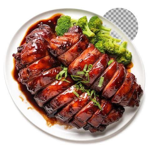 Premium Psd Char Siu Barbecue Flavor On Transparent Background