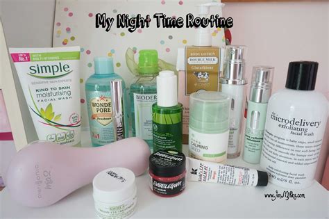 My Night Time Routine Skin Care And The Products Jean Milka