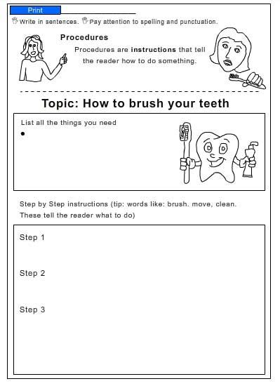 Procedure How To Brush Your Teeth English Skills Online Interactive