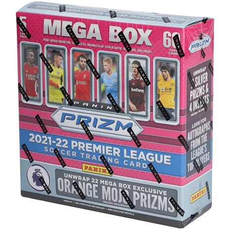 202122 Panini Prizm Premier League Epl Soccer Mega Box Orange Mojo