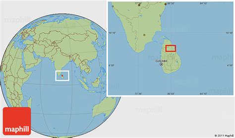 Savanna Style Location Map Of Trincomalee