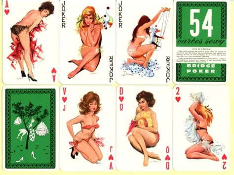 SPIELKARTEN PLAYING CARDS Erotic Sexy Nude Pin Up F 1967 J Hodges PARIS