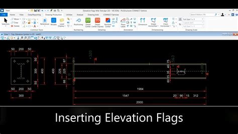 Inserting Elevation Flags Prosteel Connect Edition Youtube