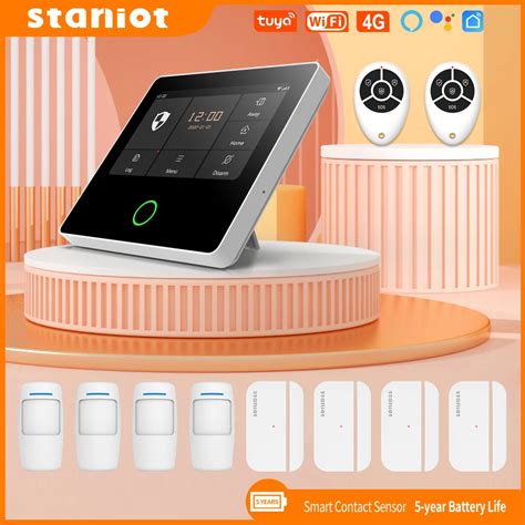 Staniot Tuya Smart WiFi 4G Security Alarm System Built In Siren Home