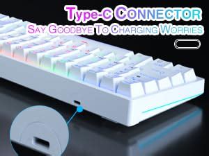 Amazon AULA Percent White Mechanical Gaming Keyboard RGB Backlit Custom Hot