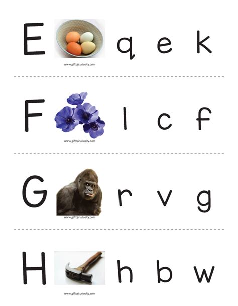 Uppercase And Lowercase Letter Matching Clip Cards T Of Curiosity