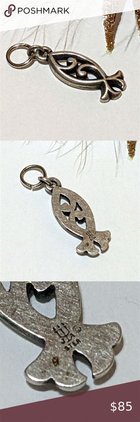 Sale Rare Retired James Avery Scrolled Ichthus Fish Charm James