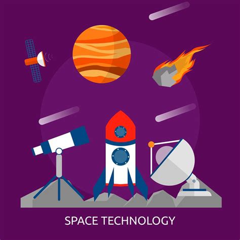 Space Technology Conceptual Illustration Design 436680 Vector Art At