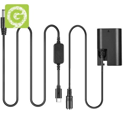 อะไหล่แบตเตอรี่ดัมมี่ LP-E6 E6N ACK-E6 DR-E6 และสายเคเบิล USB-C สีดํา ...