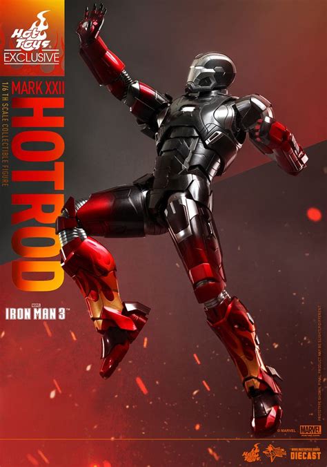 An Iron Man Action Figure Is Shown In This Advertisement For The Movie Hot Toys