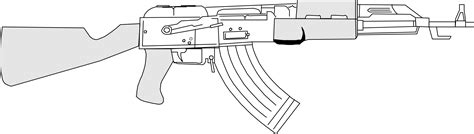 Gun clipart outline, Gun outline Transparent FREE for download on ...