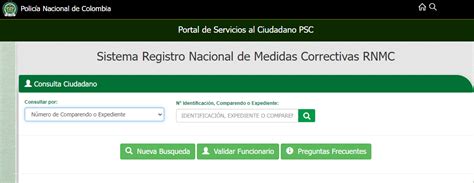 Consultar y descargar medidas correctivas Policía Nacional