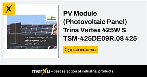 Trina PV Module Photovoltaic Panel Vertex 425W S TSM 425DE09R 08 425