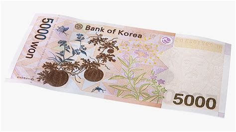 Stack Of South Korean 5000 Won 3d Model 29 3ds Blend C4d Fbx