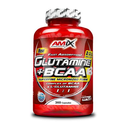 Glutamina BCAA 360 Capsulas Amix Boteprote