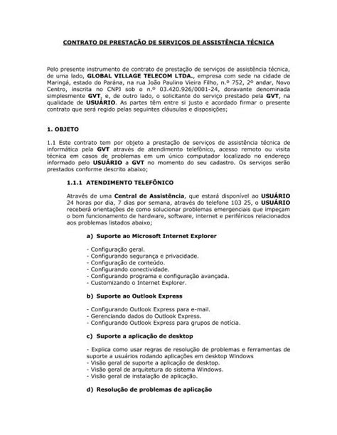 Contrato Sos Computador Gvt