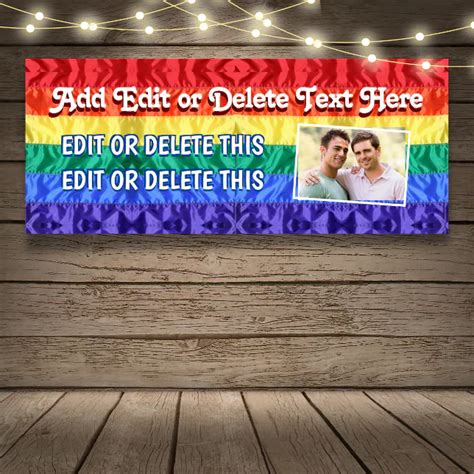 Lgbtq Gay Pride Rainbow Flag Stripes Lesbian Photo Banner Zazzle