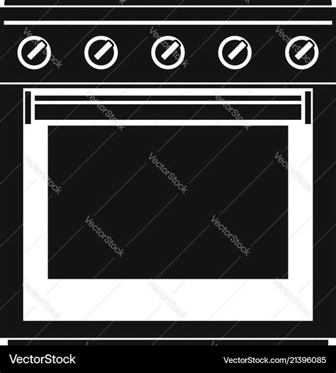 Big Gas Cooker Icon Simple Style Royalty Free Vector Image